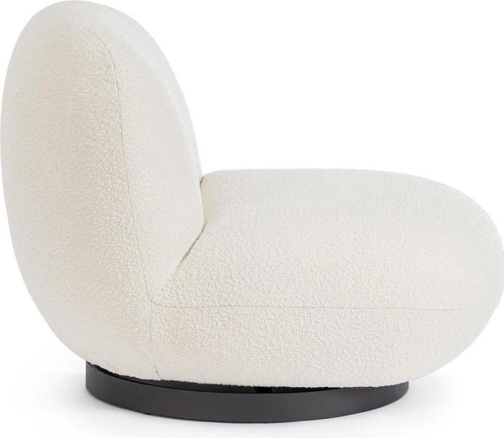 Image du produit Bizzotto Fauteuil pivotant Margot blanc boucle