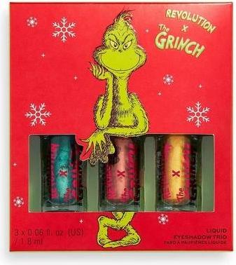 Actual product image Makeup Revolution The Grinch Don't Give a Grinch Liquid Eyeshadow Christmas Set