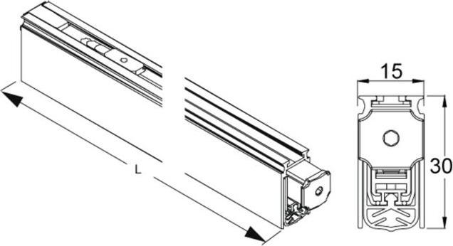 Image du produit Maco Joint de porte de plancher Insonorisation 54dB 15x30 mm