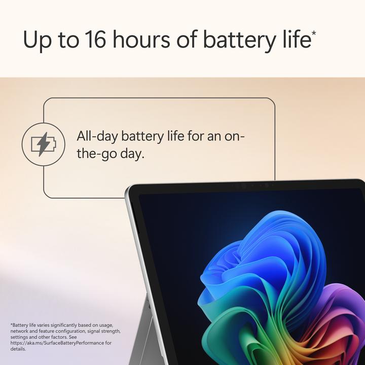 Immagine prodotto Microsoft Surface Pro – Copilot+ PC - 12" (Netzteil separat erhältlich) (12", Snapdragon X Plus X1P-42-100, 16 GB, 512 GB, Senza layout di tastiera)