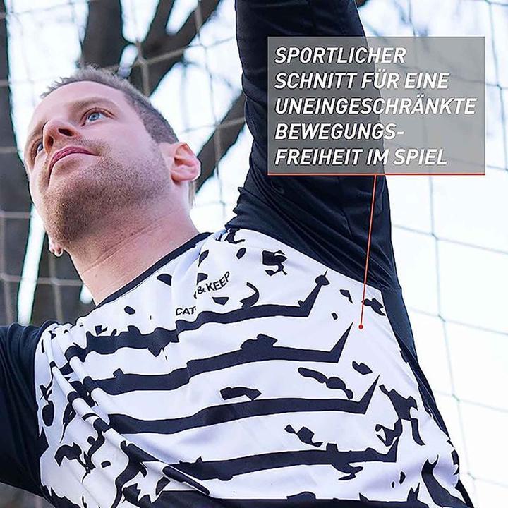Immagine prodotto Catch & Keep Maglia Protezione Portieri Taglia M Bianco-Nero Maglia Portiere Calcio Top (M)