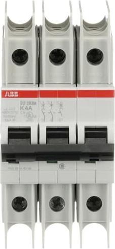 Immagine prodotto ABB SU203M-K4 Interruttore automatico K-Char., 10kA, 4A, 3P UL489