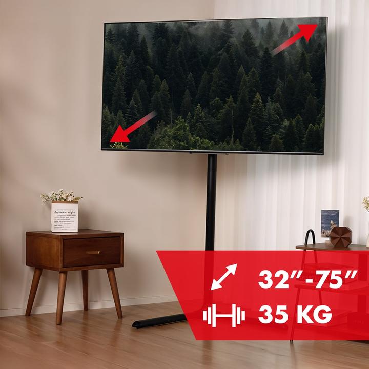 Produktbild Maclean Bodenhalterung für TV 32-70 max. VESA 400x400 max. 40kg MC-494 (70", 40 kg)