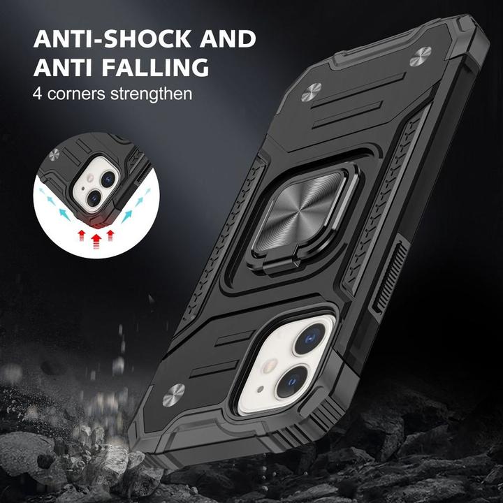Produktbild König Design Hülle Handy Schutz für Apple iPhone 12 13 14 Pro Max Outdoor Case Cover Bumper (Apple iPhone 12, Realme 12 Pro+)