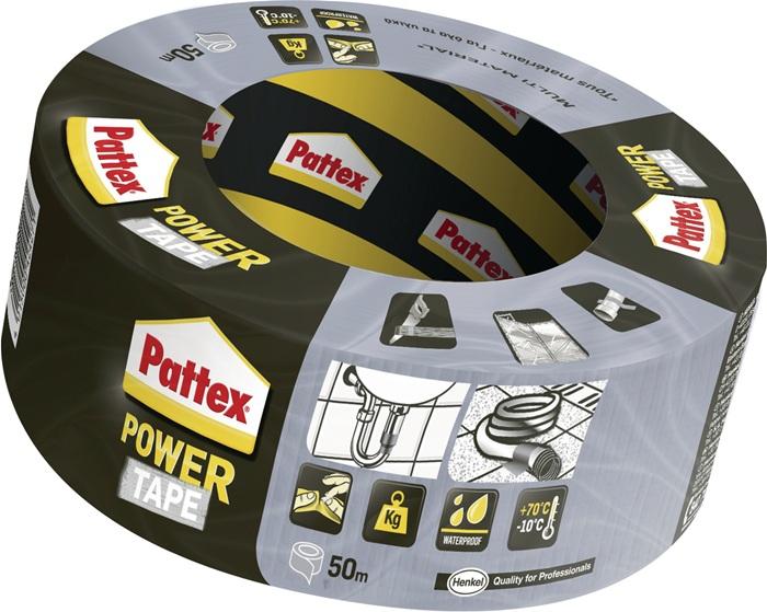 Produktbild Pattex Gewebeband Power-Tape silber-grau Länge 50 m Breite 50 mm (50 mm)