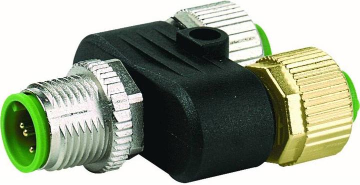 Image du produit Murr Elektronik Raccord en T M12 mâle vers connecteur femelle M12 femelle
