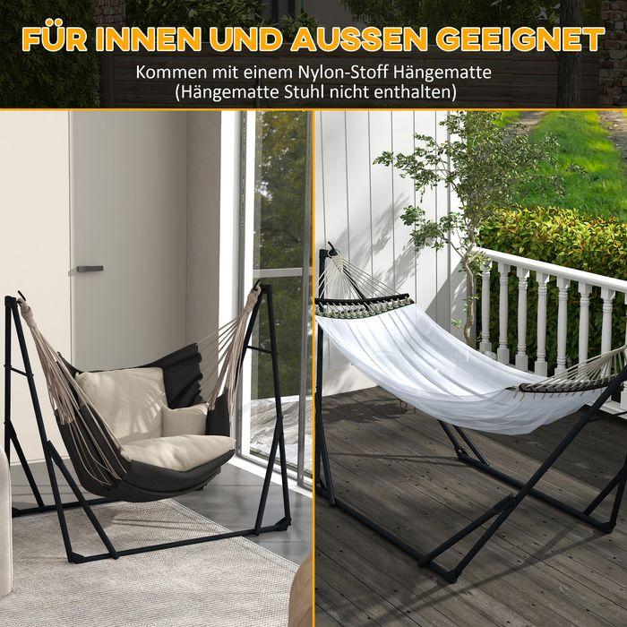 Produktbild Swisshandel24 Hängemattengestell, Hängestuhlgestell, Hängemattenständer mit Hängematte, Tragetasche, bis 120 Belas (120 kg)