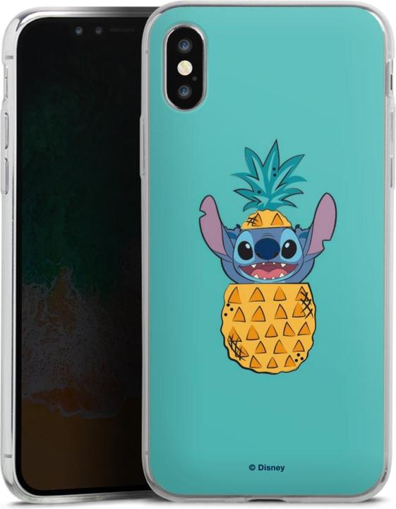 Actual product image DeinDesign Slim Case für Apple iPhone Xs Silikon Hülle Ultra Dünn Handyhülle Lilo & Stitch Ananas Disney (Apple iPhone XS)