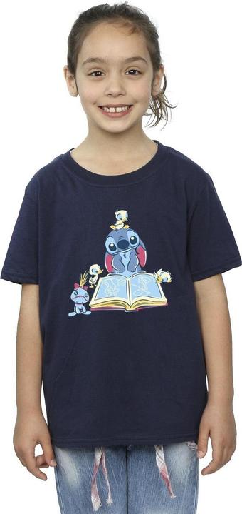 Immagine prodotto Disney Lilo & Stitch Reading A Book Maglietta Ragazze (140, 146)