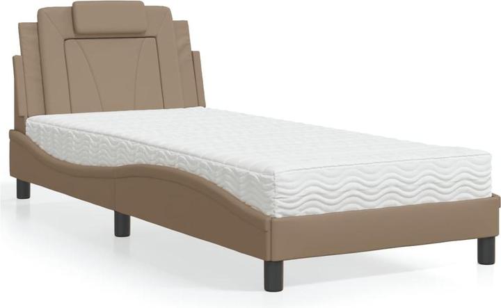 Produktbild VidaXL Bett mit Matratze 80 x 200 cm Kunstleder (80 x 200 cm)