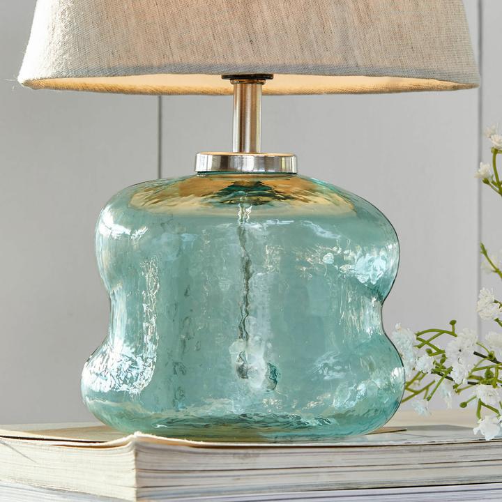 Produktbild Loberon Tischlampe Rufino blau/beige (E14)