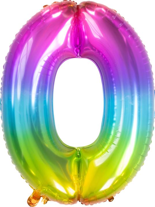 Folienballon Yummy Gummy Rainbow Zahl 0 (1 x)