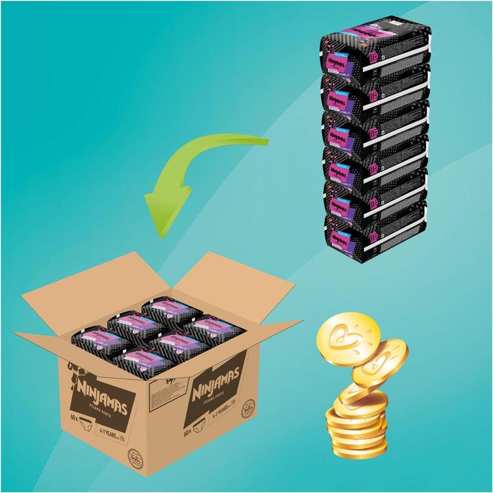 Produktbild Pampers Ninjamas (Gr. M, Monatsbox, 60 Stück)