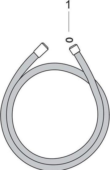 Actual product image hansgrohe Isiflex shower hose (125 cm)