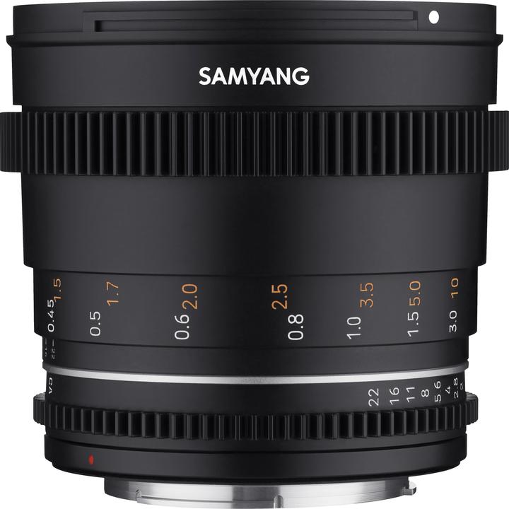 Samyang VDSLR 50 mm T1.5 MK2 Canon M (Canon EF-M, APS-C / DX, Micro Four Thirds, Vollformat)