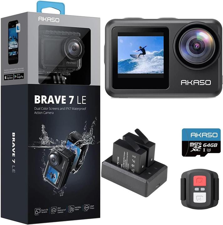 Akaso Action Cam 4K30FPS mit Touchscreen und EIS 2.0 (Wi-Fi)