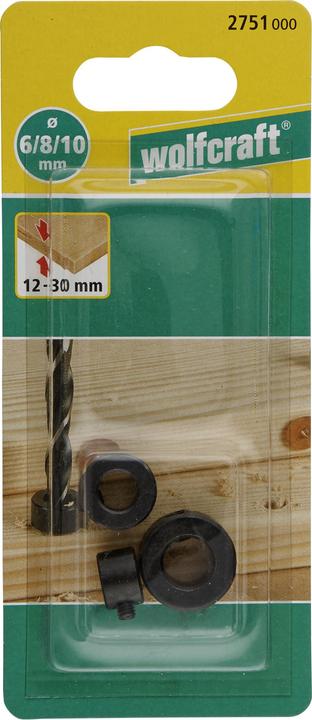 Produktbild wolfcraft wolfcraft 1 Tiefenstopp-Set 3-tlg. ø 6,8,10mm (6, 8, 10 mm)