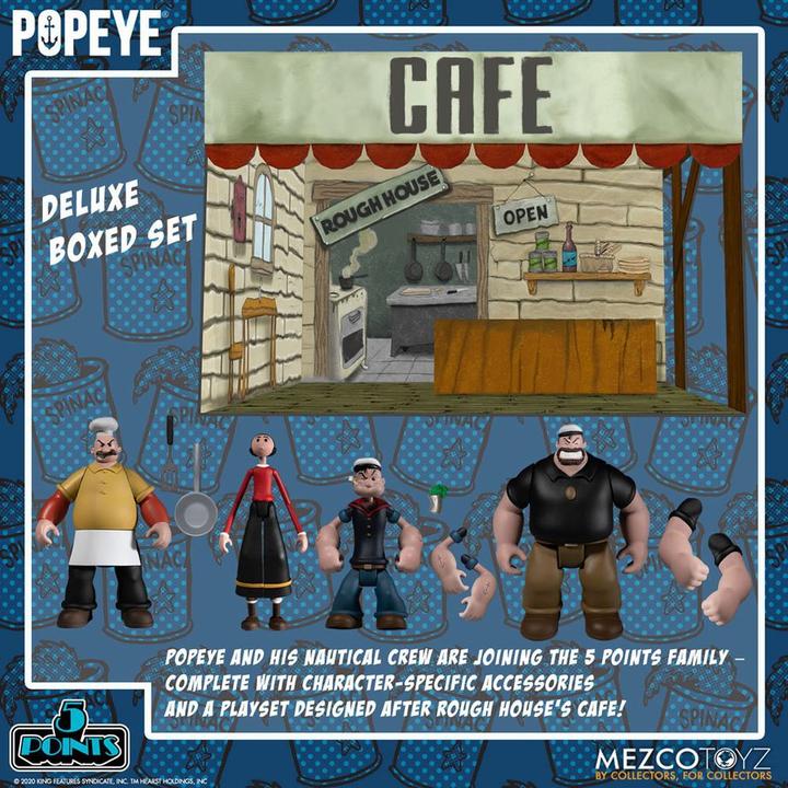 Produktbild Mezco Toys Popeye - 5 Points: Box Set - Deluxe