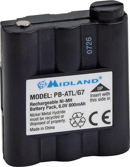 Immagine prodotto Midland PB-ATL/G7 - Batteria/Batteria - Nero - G7 G9 - Nickel Metal Hydride (NiMH) - 800 m
