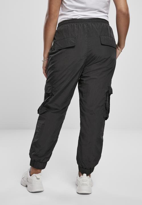 Actual product image Urban Classics Ladies High Waist Crinkle Nylon Cargo Pants (5XL)