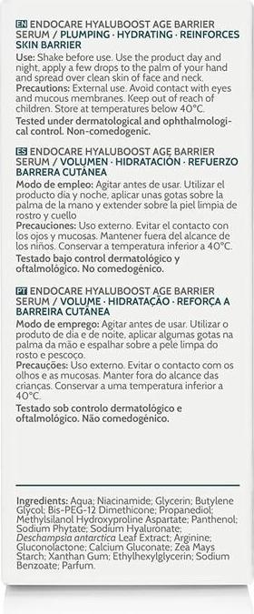 Actual product image Cantabria Labs Endocare Age Barrier Serum Anti-Ageing Repairing Hydrating 30ml (30 ml)