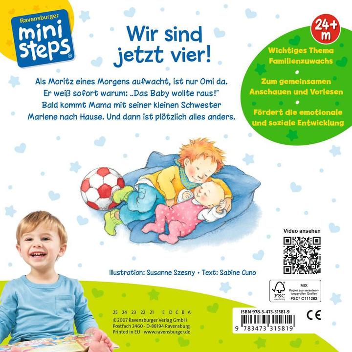Produktbild Ravensburger Wir sind jetzt vier! (Deutsch, Sabine Cuno, Susanne Szesny, 2007)