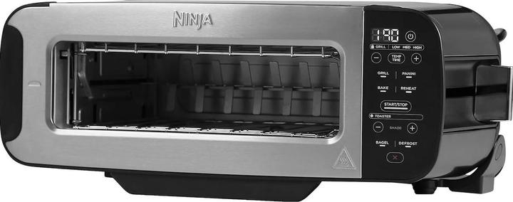 Ninja 3-in-1 Multifunctionele Broodrooster, Grillplaat en Panini Maker - 7 Roosterstanden - RVS - ST202EU (CH stekker)