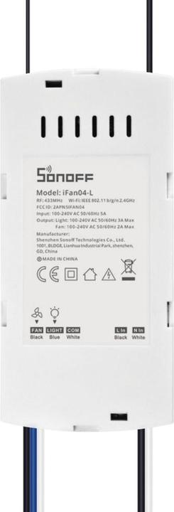 Actual product image Sonoff Light/ventilation switch actuator iFan04-H, WiFi-RF, 230 V (Switch actuator)