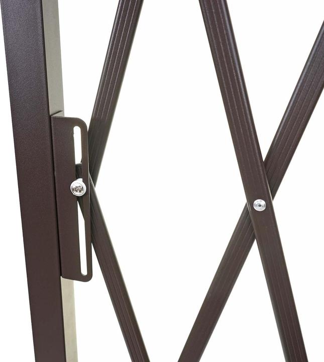 Produktbild Swisshandel24 Absperrgitter, Scherengitter Rankhilfe Tierschutzgitter ausziehbar, Alu braun - Höhe 153cm, Breite 2 (31 cm)