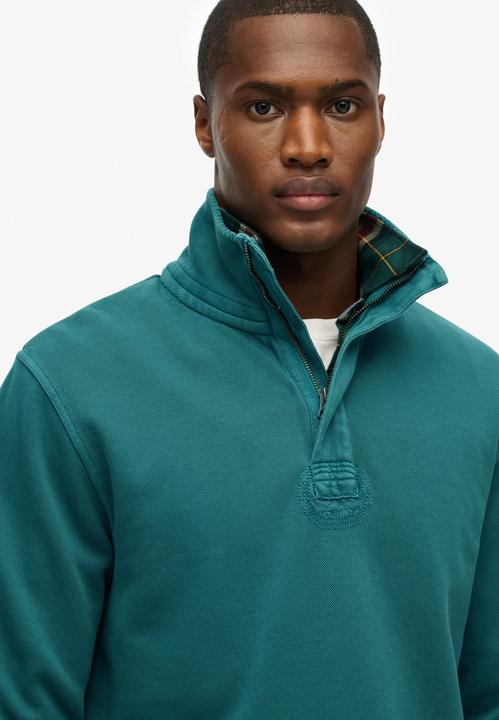 Immagine prodotto Superdry Klassischer Pullover mit halblangem Reissverschluss aus Baumwollpikee (XL)