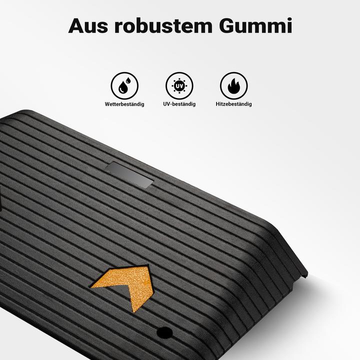 Produktbild Wiltec Schwellenrampe Gummi 902x533x89mm Rampe 50t Auffahrrampe Rollstuhl Auto