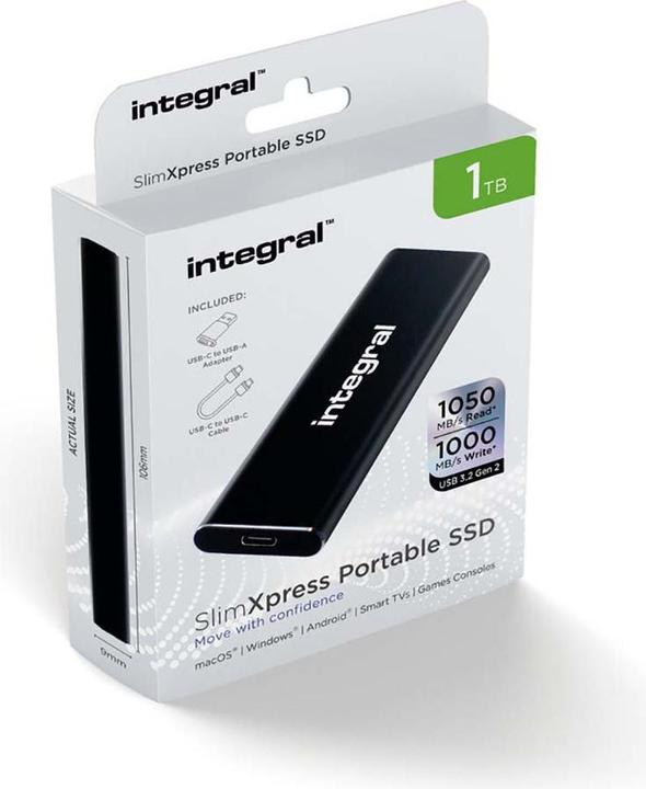 Produktbild SlimXpress Portable SSD 1 TB Schwarz (1 TB)