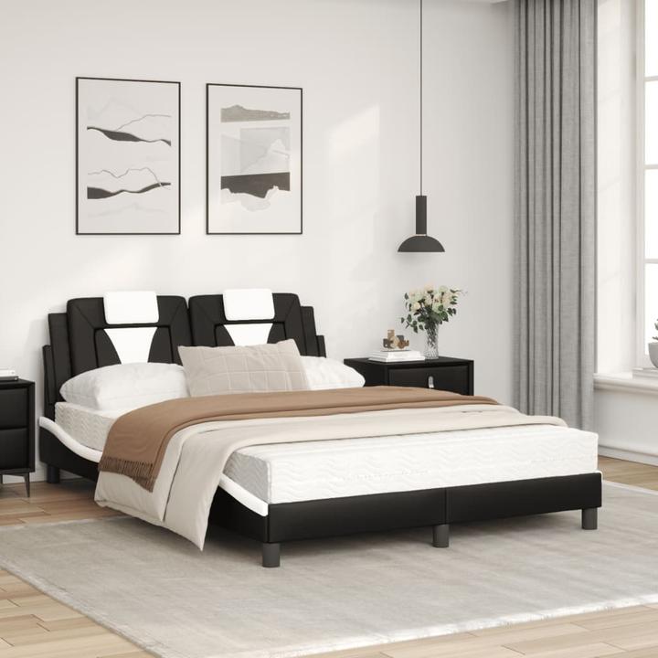 Produktbild VidaXL Bett mit Matratze 120 x 200 cm Kunstleder (120 x 200 cm)