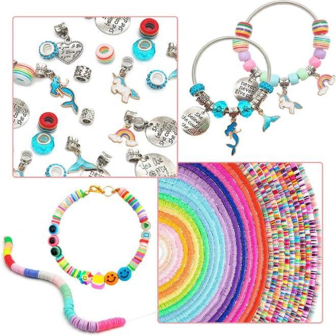 Immagine prodotto MU Classic Gioielli con perline per bambini fai da te per bracciale e collana