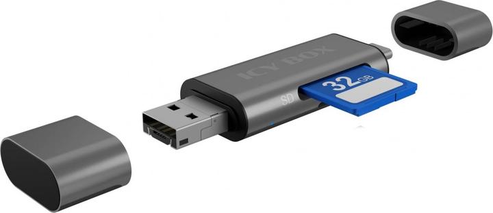 Produktbild Icy Box Card Reader Extern IB-CR201-C3 (Micro USB, USB, USB-C)