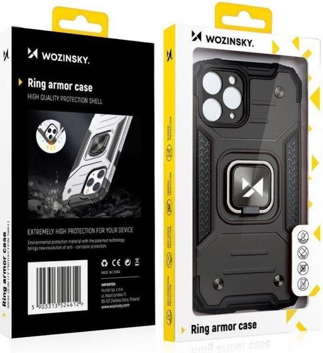 Immagine prodotto Wozinsky Ring Armor Case Kickstand Tough Rugged Cover per Samsung Galaxy M31s argento (Samsung Galaxy M31s)