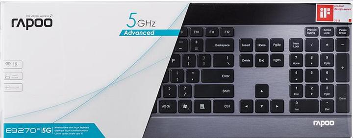 Actual product image Rapoo Kabellose Metall-Tastatur E9270, Silber (DE, Cable)