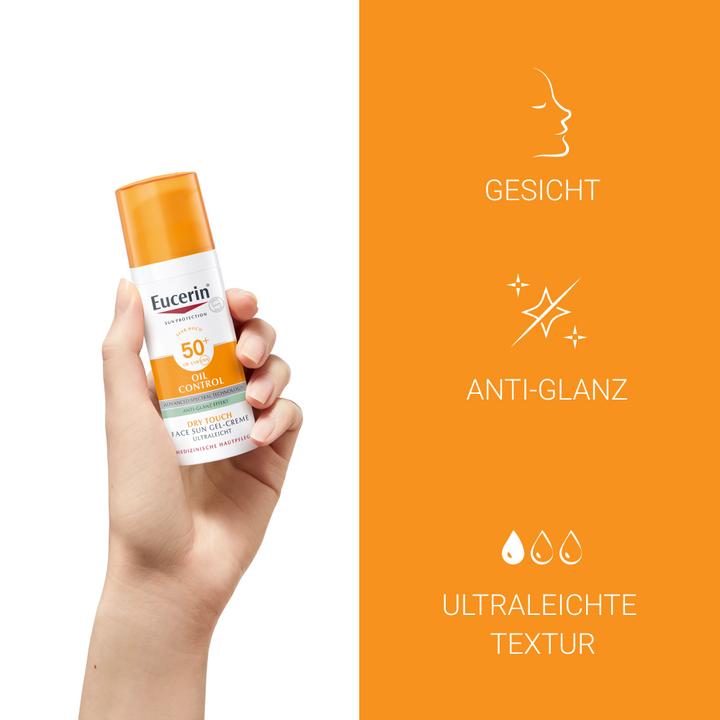 Image du produit Eucerin SUN Face Oil Control Gel-Crème SPF 50+ (Crème solaire visage, SPF 50+, 50 ml, 100 g)