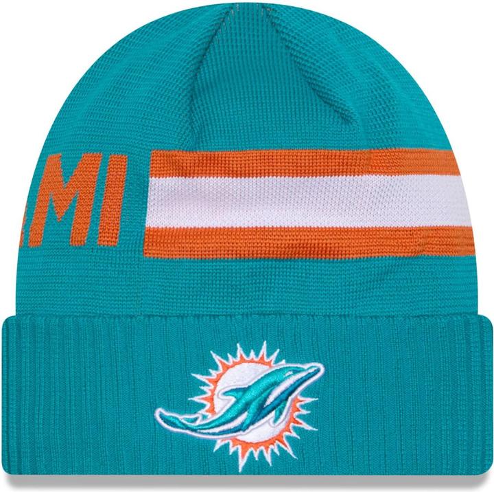 New Era NFL Sideline Tech Knit Mütze - Miami Dolphins