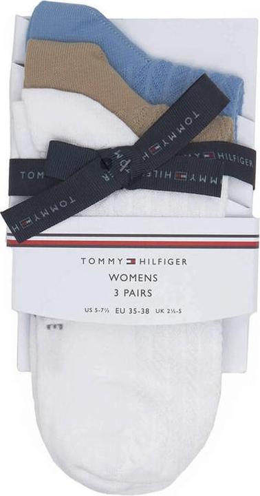 Immagine prodotto Tommy Hilfiger Donna Th Women 3p Gifting SHORT SOCK, Bianco Combo, 39-42 EU (confezione da 3, 39 - 42)