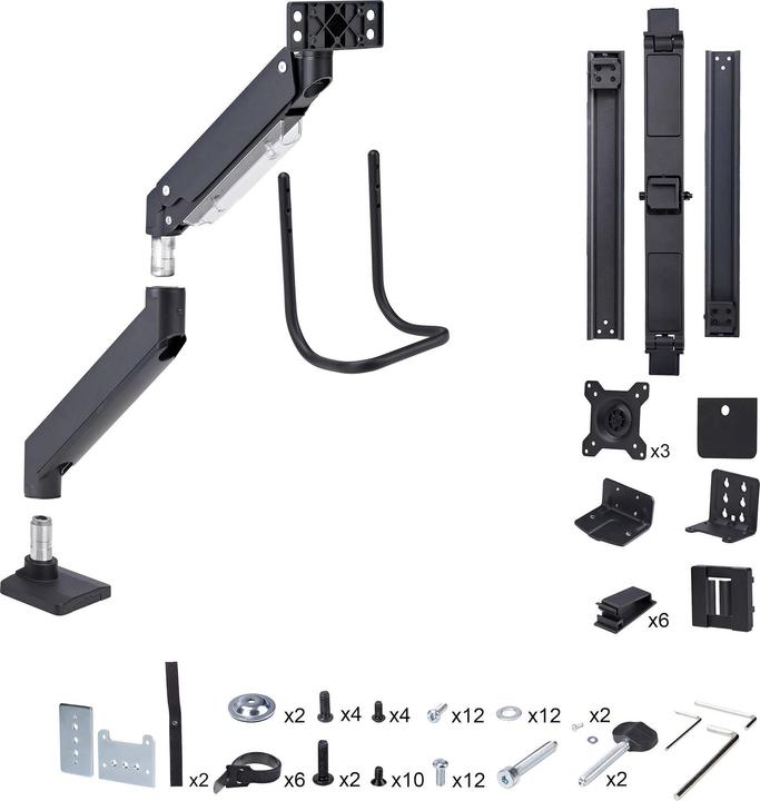 Immagine prodotto StarTech Supporto Da Tavolo Per Tre Monitor - (Tavolo, 27.01")