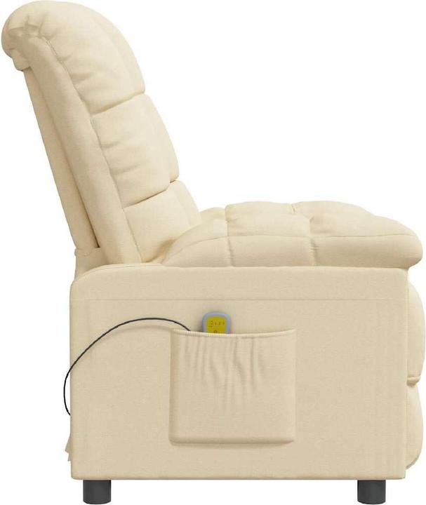 Produktbild VidaXL Massagesessel Fernsehsessel Relaxsessel Sessel Liegesessel Creme Stoff
