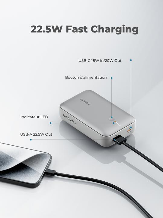 Productafbeelding Aukey Spark Mini (20000 mAh, 20 W, 77 Wh)