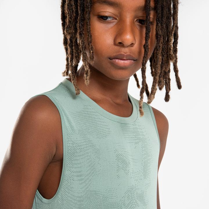 Image du produit Kiprun Débardeur running sans couture Enfant - 900 Light vert givré (140)