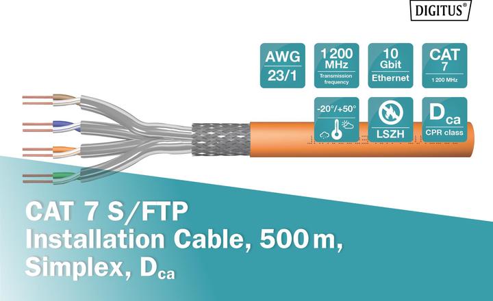 Produktbild Digitus Netzwerkkabel (S/FTP, CAT7, 500 m)