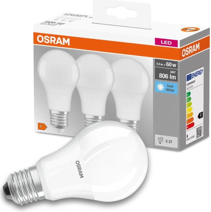 Image du produit Osram Led Base Classic A (E27, 8.50 W, 806 lm, 3 x, F)
