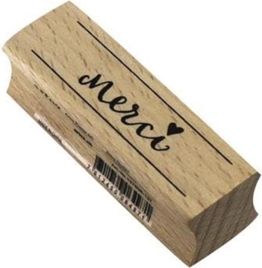 Produktbild Artoz Motivstempel Merci Text, Hellbraun