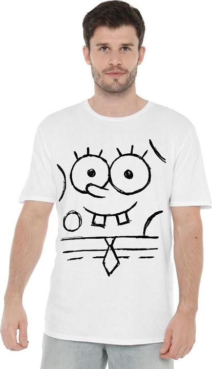 Actual product image Spongebob Squarepants Mens Sketch Smile T-Shirt (XL)