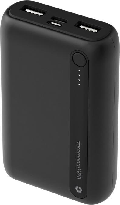 Actual product image dbramante1928 re-charge - Power Bank - 10K - BLK, 10000 mAh, Lithium Polymer (LiPo), Black (10000 mAh)