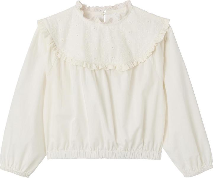 Immagine prodotto Vertbaudet Mädchen Bluse mit Lochstickerei und Materialmix (92)